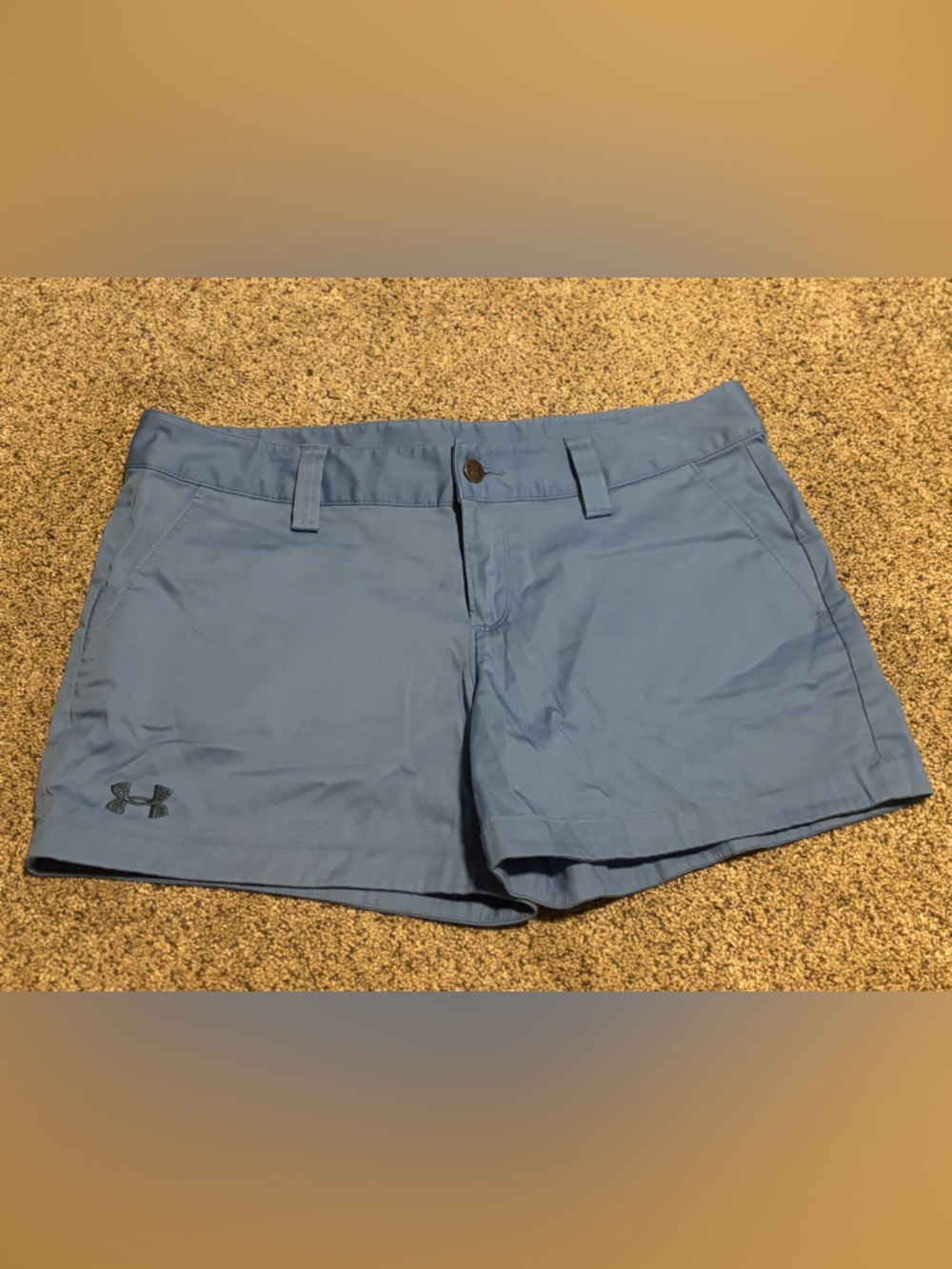 Under Armour Light Blue Women's Flat Front Performance Shorts